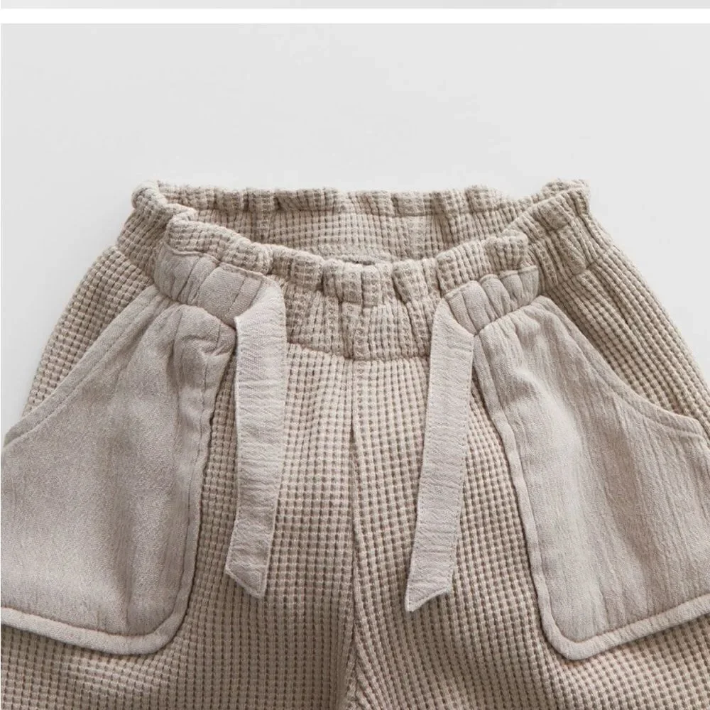 ZARA WAFFLE KNIT JOGGERS, 18-24 months